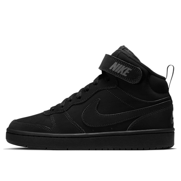 Literally perfect Nike Court Borough Mid 2 PS 'Triple Black’ - Picture 2 of 16